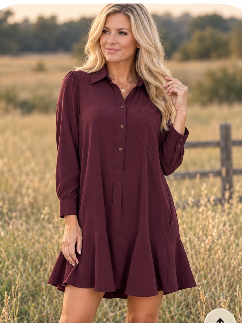 Tuckernuck Crepe Callahan Maroon Dress